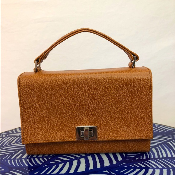 Vintage Suede Lining Mirror Mini Purse Hard Case - Picture 1 of 7